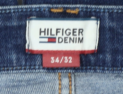 Hilfiger Denim Men's Blue Straight Jeans 34/32