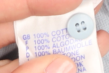 Reebok Men's Blue Polo Shirt M Collared Logo Short Sleeve