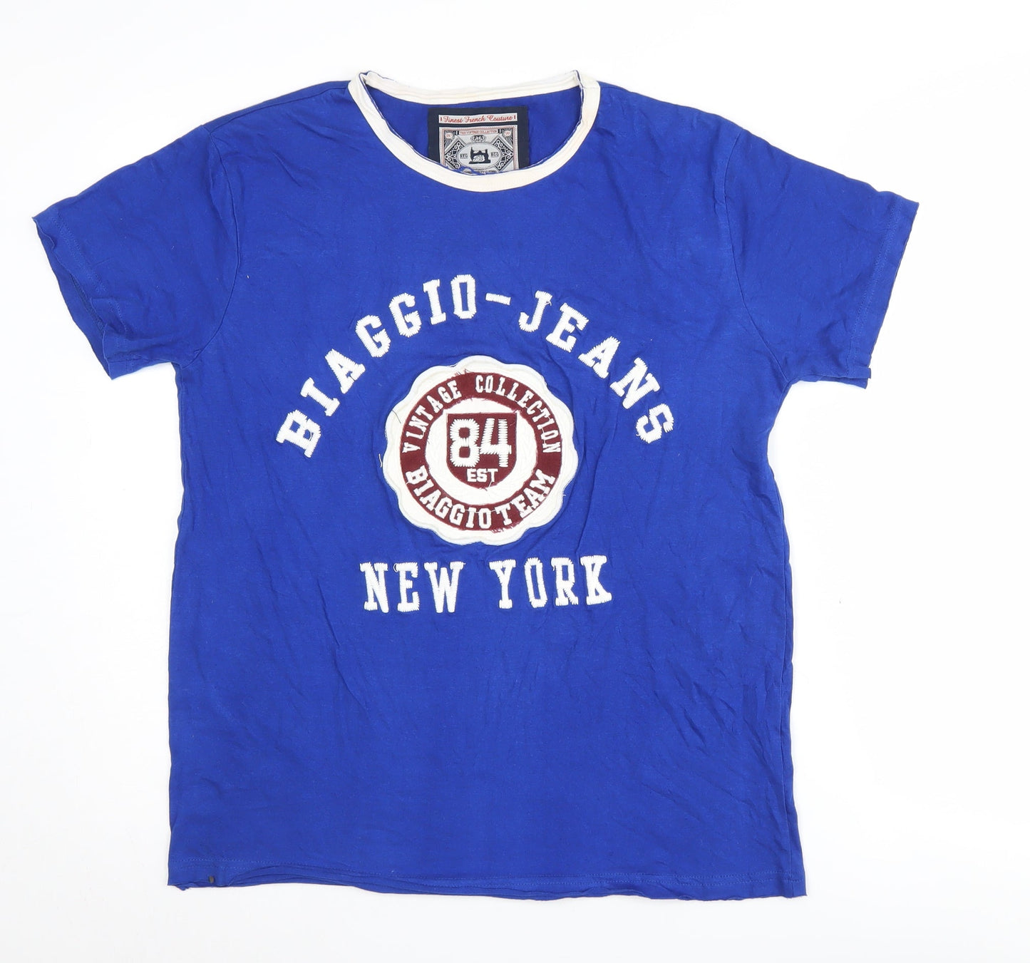 Biaggio Women's Blue Vintage T-Shirt - Large