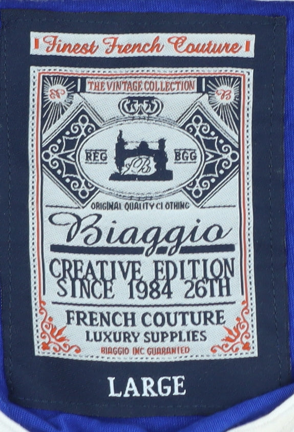 Biaggio Women's Blue Vintage T-Shirt - Large