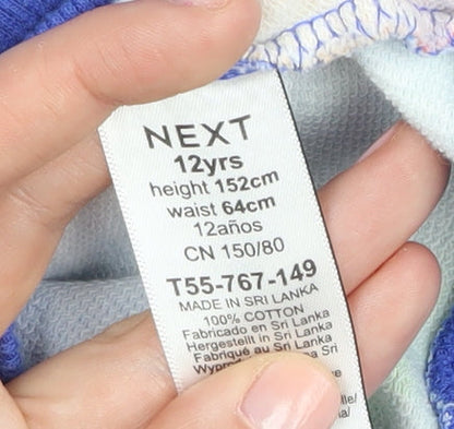 Next Girls Multicoloured Cotton Pullover Hoodie, 12 Years