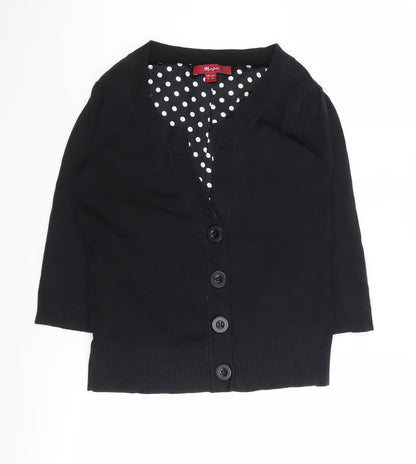 Womens UK Size 8 Monsoon Black Cardigan Jumper