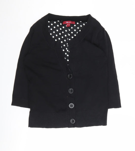 Womens UK Size 8 Monsoon Black Cardigan Jumper