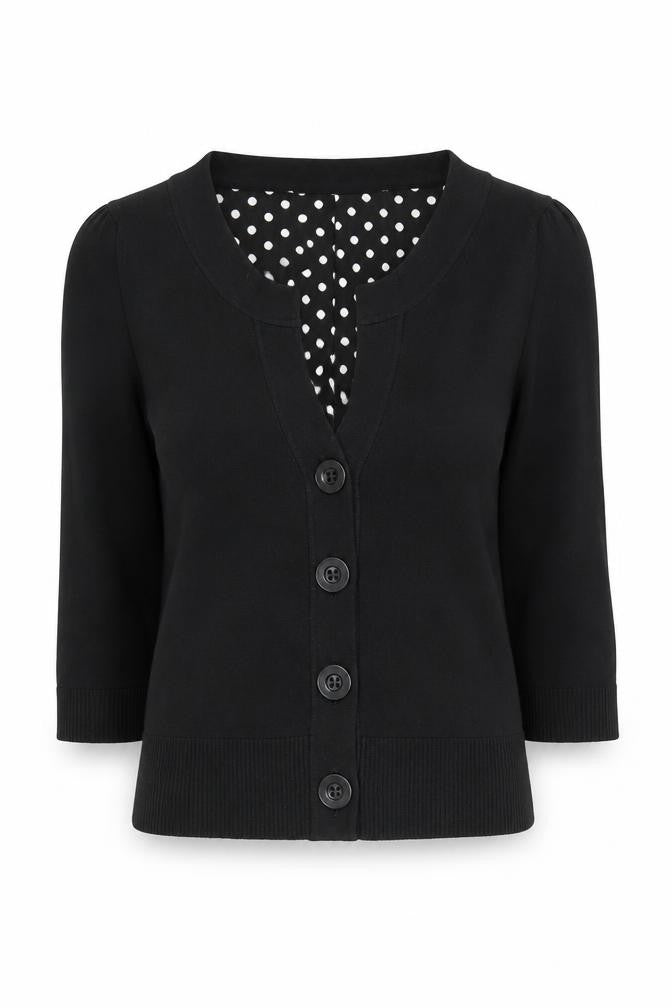 Womens UK Size 8 Monsoon Black Cardigan Jumper