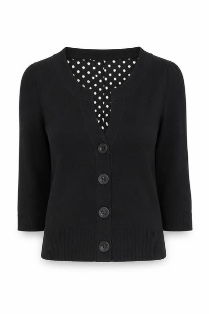 Womens UK Size 8 Monsoon Black Cardigan Jumper