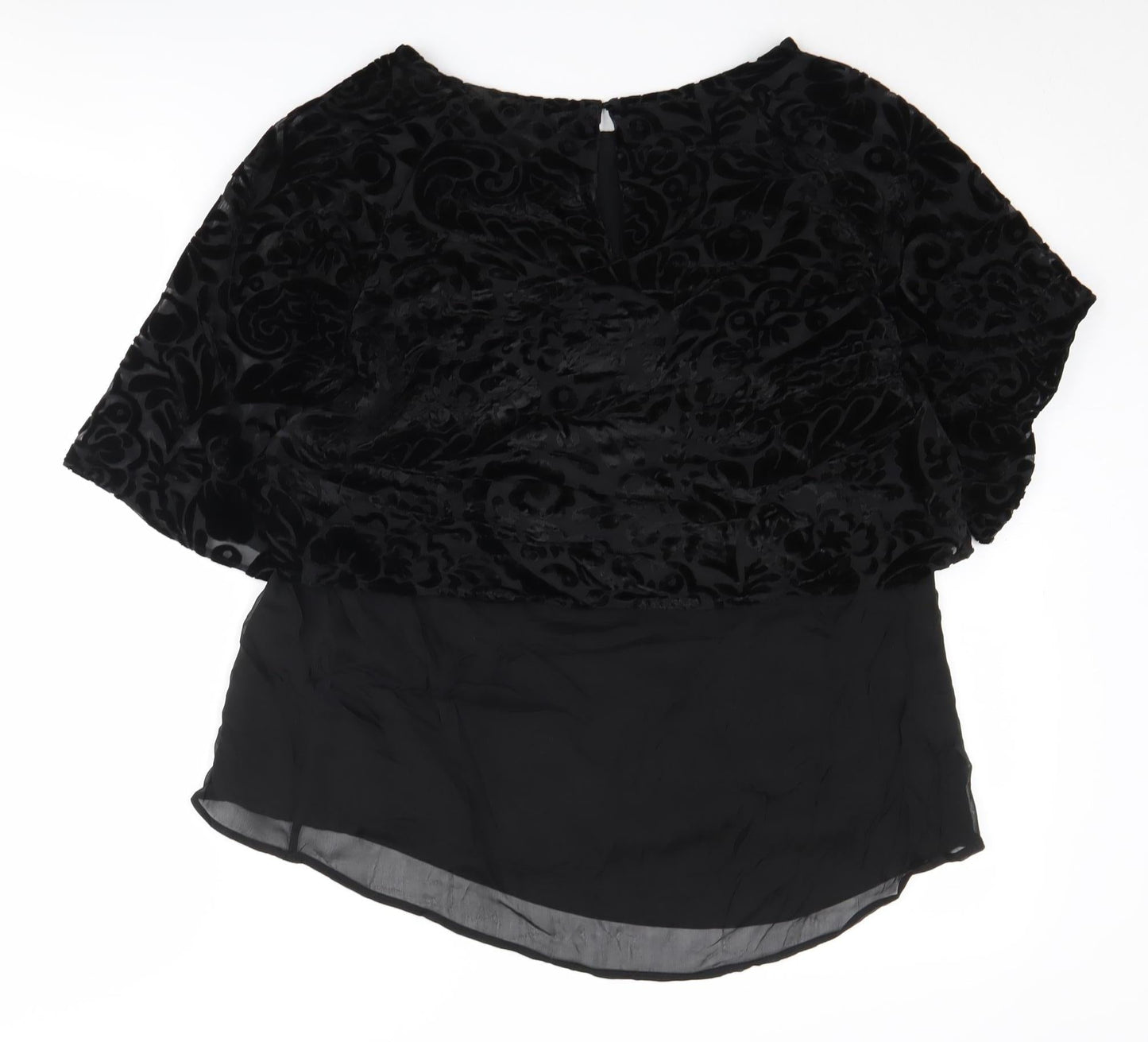 Womens UK Size 10 Phase Eight Black Tunic Blouse
