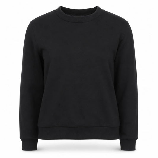 Front view of ASOS DESIGN Women's Black Pullover Sweatshirt, size 8
