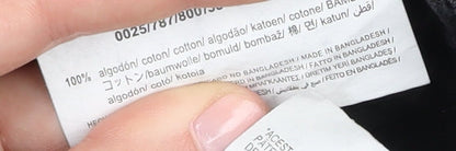 Bershka Women's Black Distressed Straight Jeans Size 10