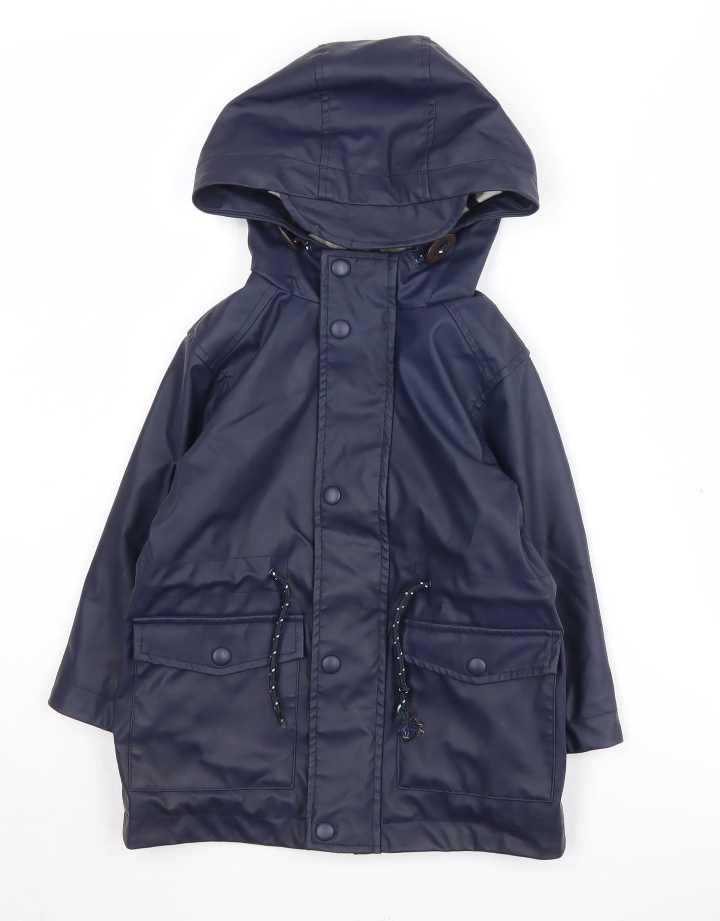 John Lewis Girls Blue Hooded Parka Jacket 3 Years