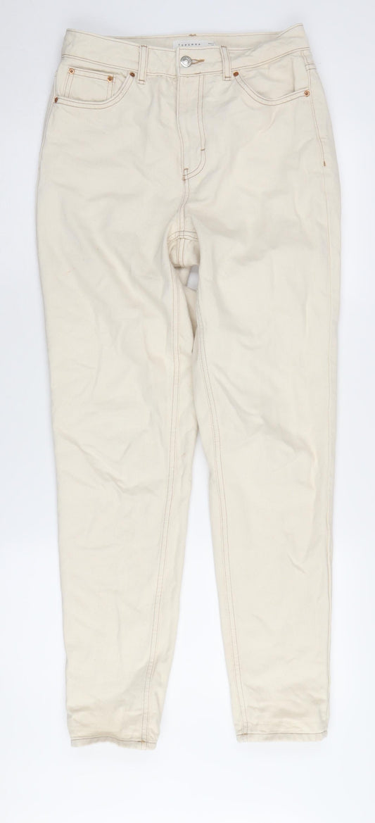 Topshop Women’s Beige Mom Jeans Size 28