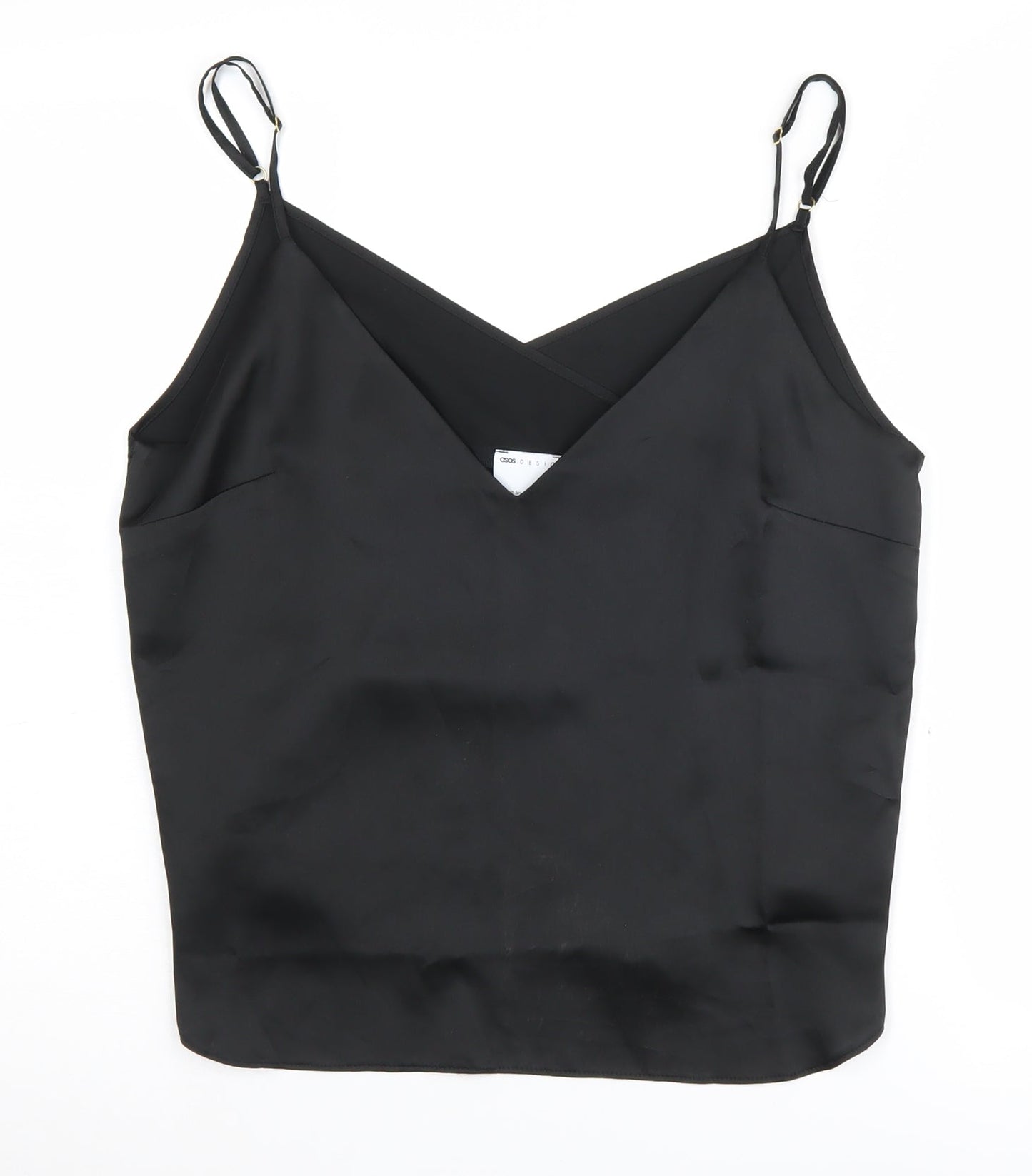 Womens UK Size 12 ASOS DESIGN Black Camisole Tank