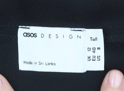 Womens UK Size 12 ASOS DESIGN Black Camisole Tank