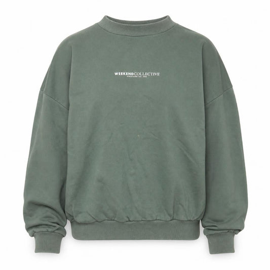 Front view of ASOS DESIGN Green Women's Sweatshirt, size 8