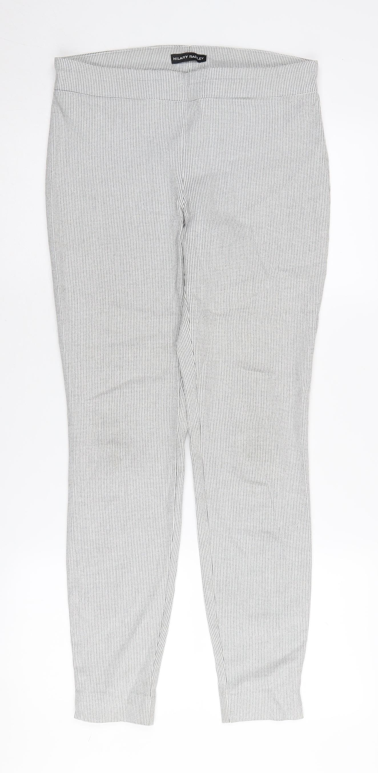 Womens UK Size 12 Hilary Radley Regular Fit Casual Business Grey Trousers