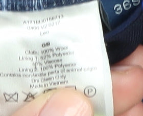 Mens UK Size 36 T.M.Lewin Regular Blue Suit Jacket
