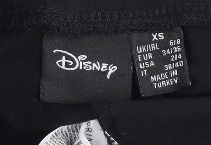 Disney Women's Black Bambi Cropped Leggings XS
