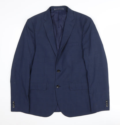 Mens UK Size 38 Marks and Spencer Regular Blue Suit Jacket