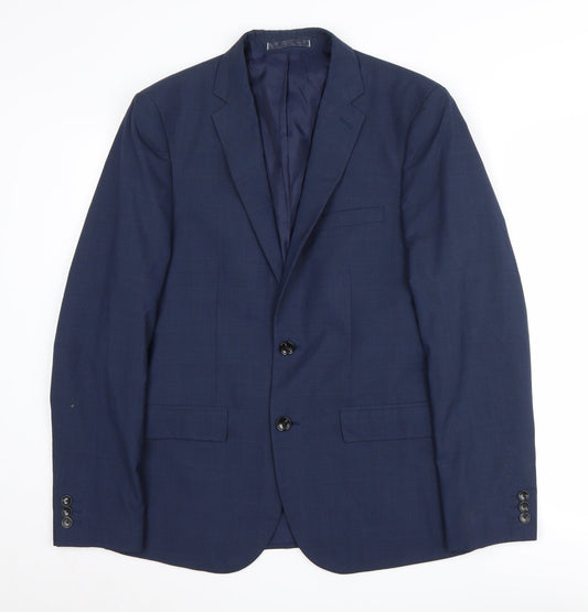 Mens UK Size 38 Marks and Spencer Regular Blue Suit Jacket