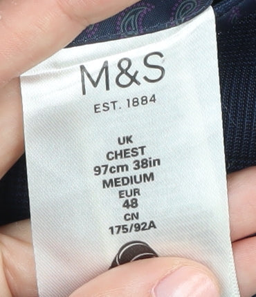 Mens UK Size 38 Marks and Spencer Regular Blue Suit Jacket