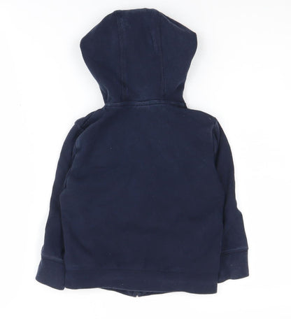 Gap Boys Blue Full Zip Hoodie, 4 Years, Colourblock, Comfy
