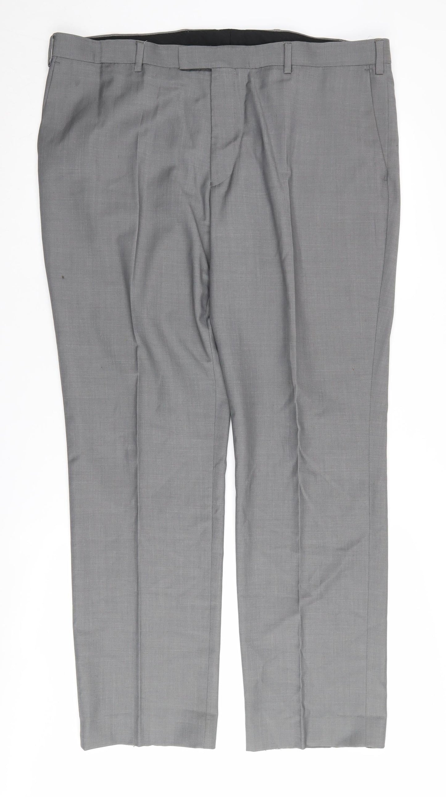 Next Men's Grey Dress Pants, Size 38 Regular - Formal Wear