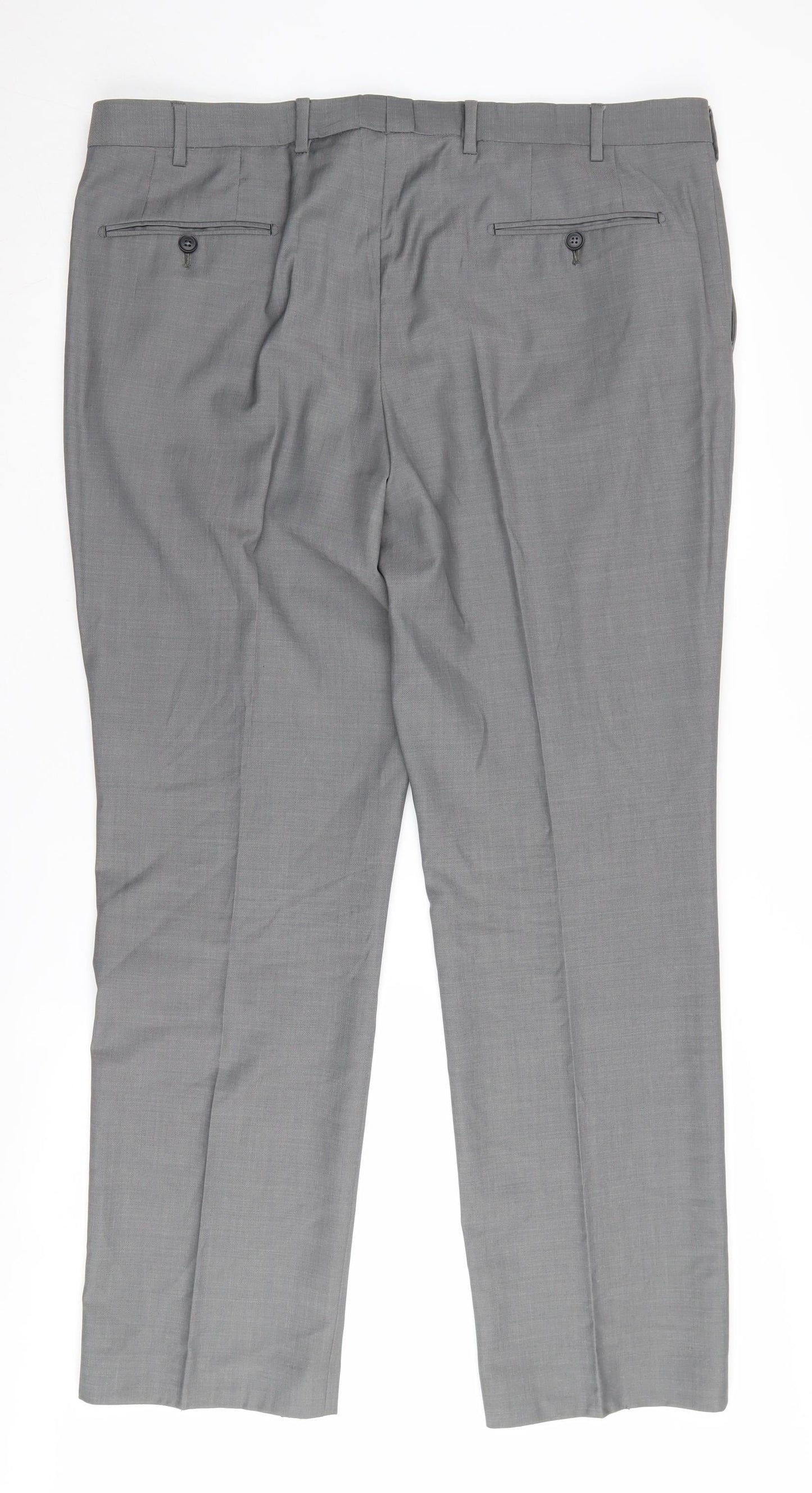 Next Men's Grey Dress Pants, Size 38 Regular - Formal Wear