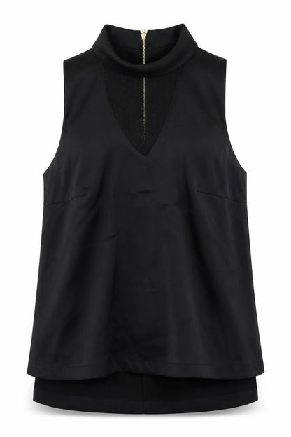 Womens UK Size 10 River Island Black Tunic Blouse