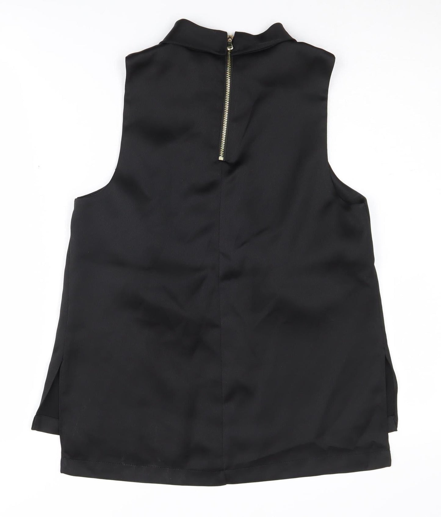 Womens UK Size 10 River Island Black Tunic Blouse
