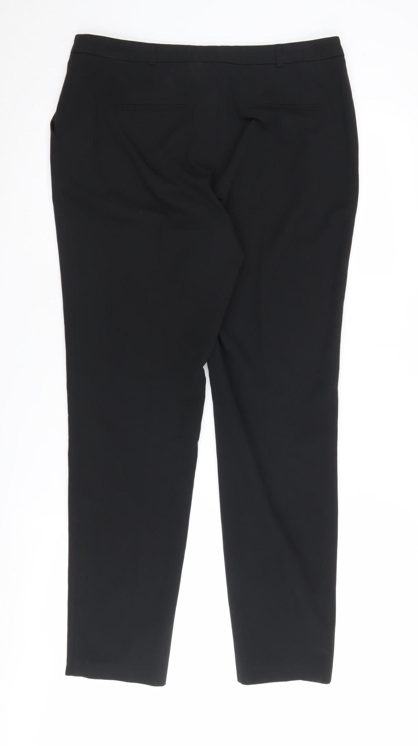 Womens UK Size 12 Red Herring Regular Fit Business Casual Black Trousers