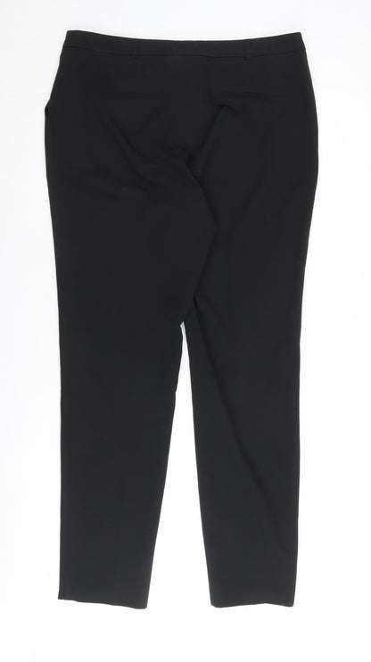 Womens UK Size 12 Red Herring Regular Fit Business Casual Black Trousers