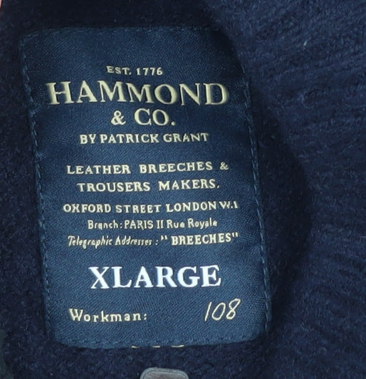 Hammond & Co. Men's XL Black Full Zip Jumper