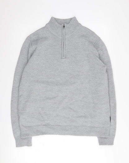Womens UK Size L French Connection Grey Full Zip Jumper