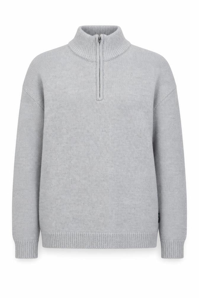Womens UK Size L French Connection Grey Full Zip Jumper