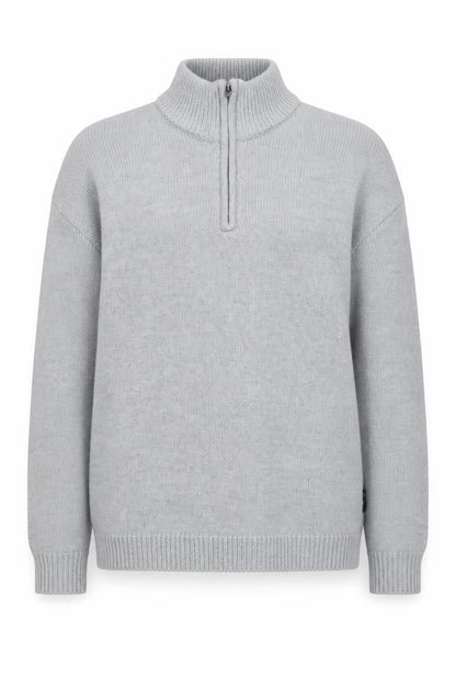 Womens UK Size L French Connection Grey Full Zip Jumper