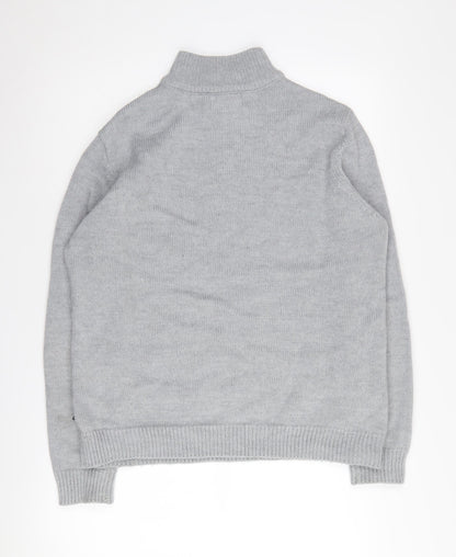 Womens UK Size L French Connection Grey Full Zip Jumper