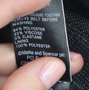 Marks and Spencer Women's Black Pencil Skirt, Size 14