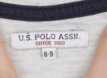 U.S. Polo Assn. Boys Grey Graphic T-Shirt, Size 8-9 Years
