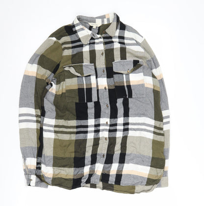 Womens UK Size 6 River Island Multicoloured Basic Button-Up