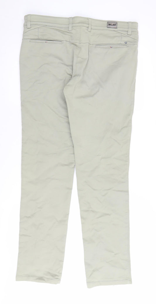 In-Just Men's Beige Chino Trousers, Size 36, Regular Fit