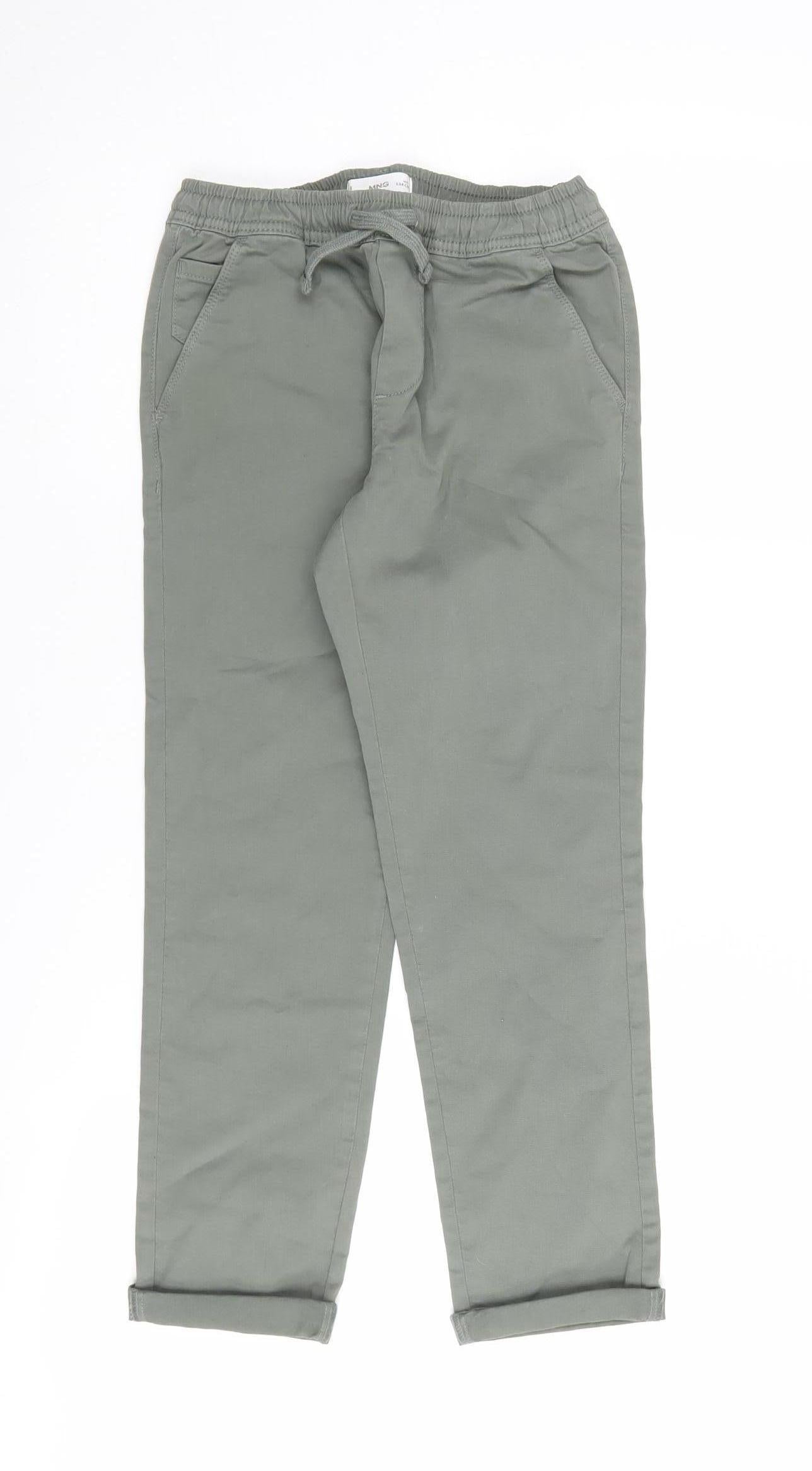 MNG Boys Green Jogger Trousers 10 Years Casual Elastic Waist