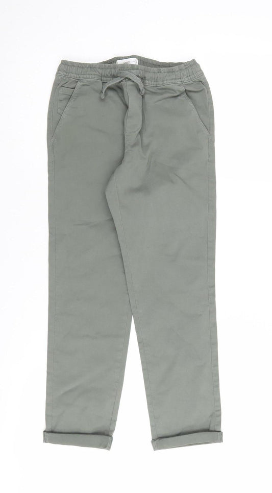 MNG Boys Green Jogger Trousers 10 Years Casual Elastic Waist