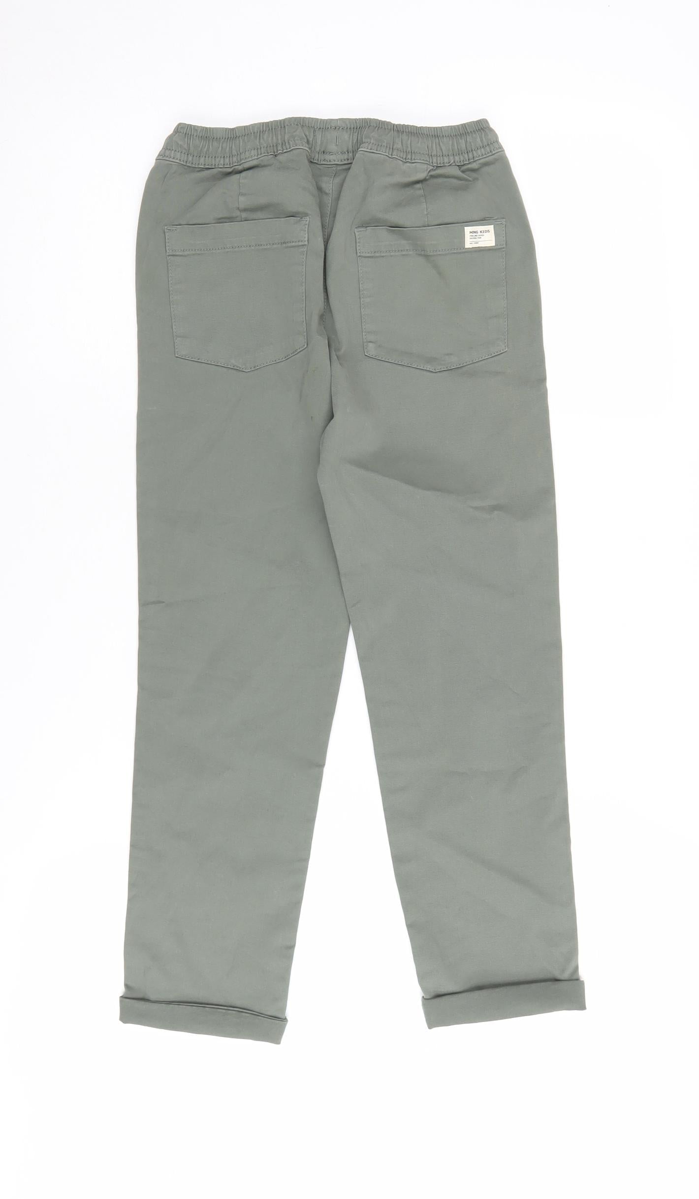 MNG Boys Green Jogger Trousers 10 Years Casual Elastic Waist