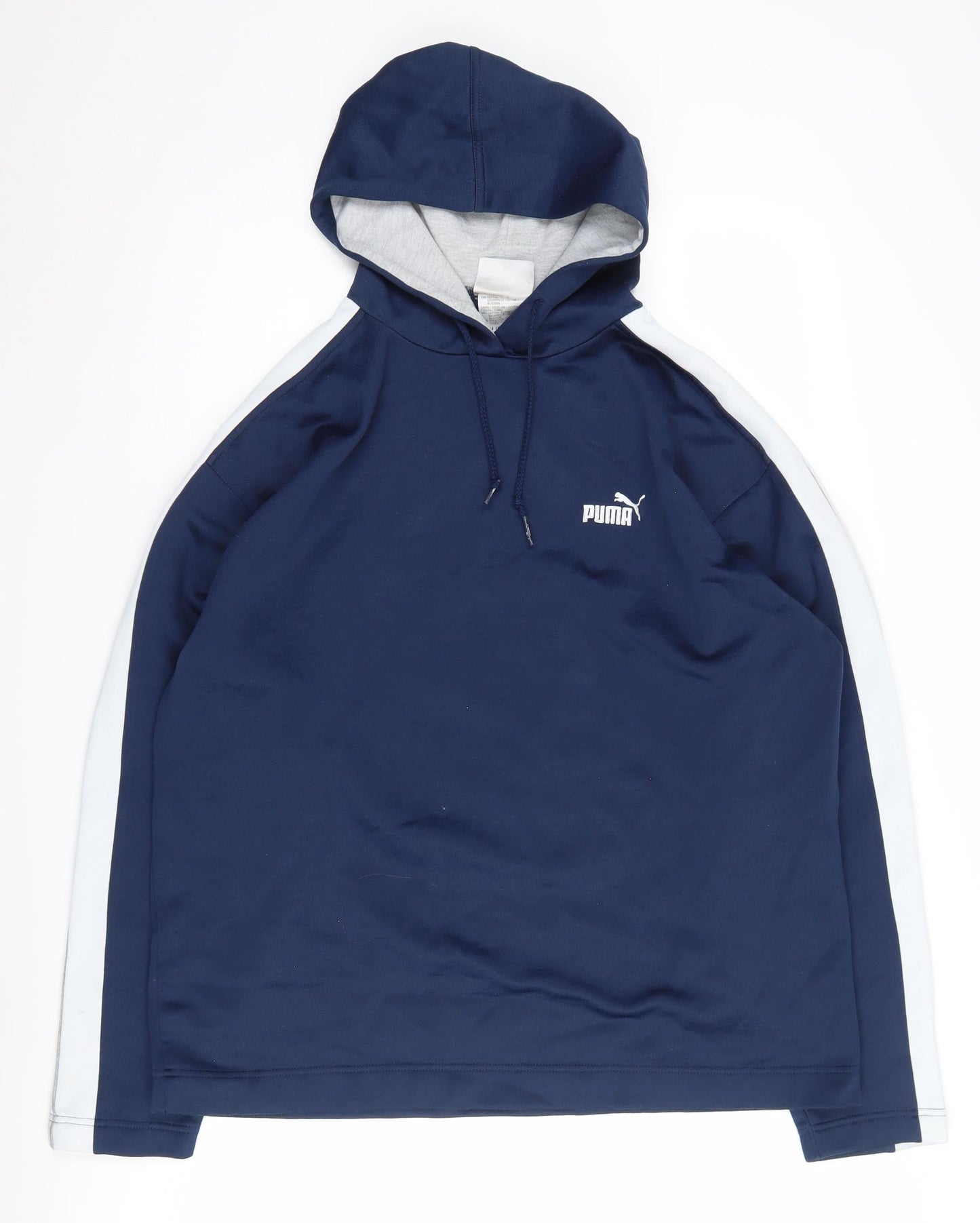 Mens UK Size L PUMA Blue Pullover Hoodie