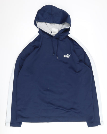 Mens UK Size L PUMA Blue Pullover Hoodie