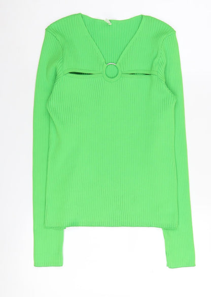 Womens UK Size L Only Green Pullover Jumper