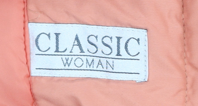 Classic Woman Pink Hooded Parka Coat Size 10