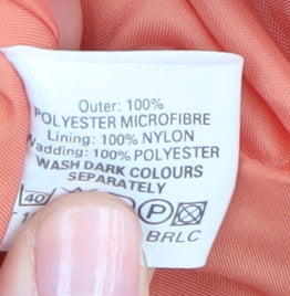 Classic Woman Pink Hooded Parka Coat Size 10