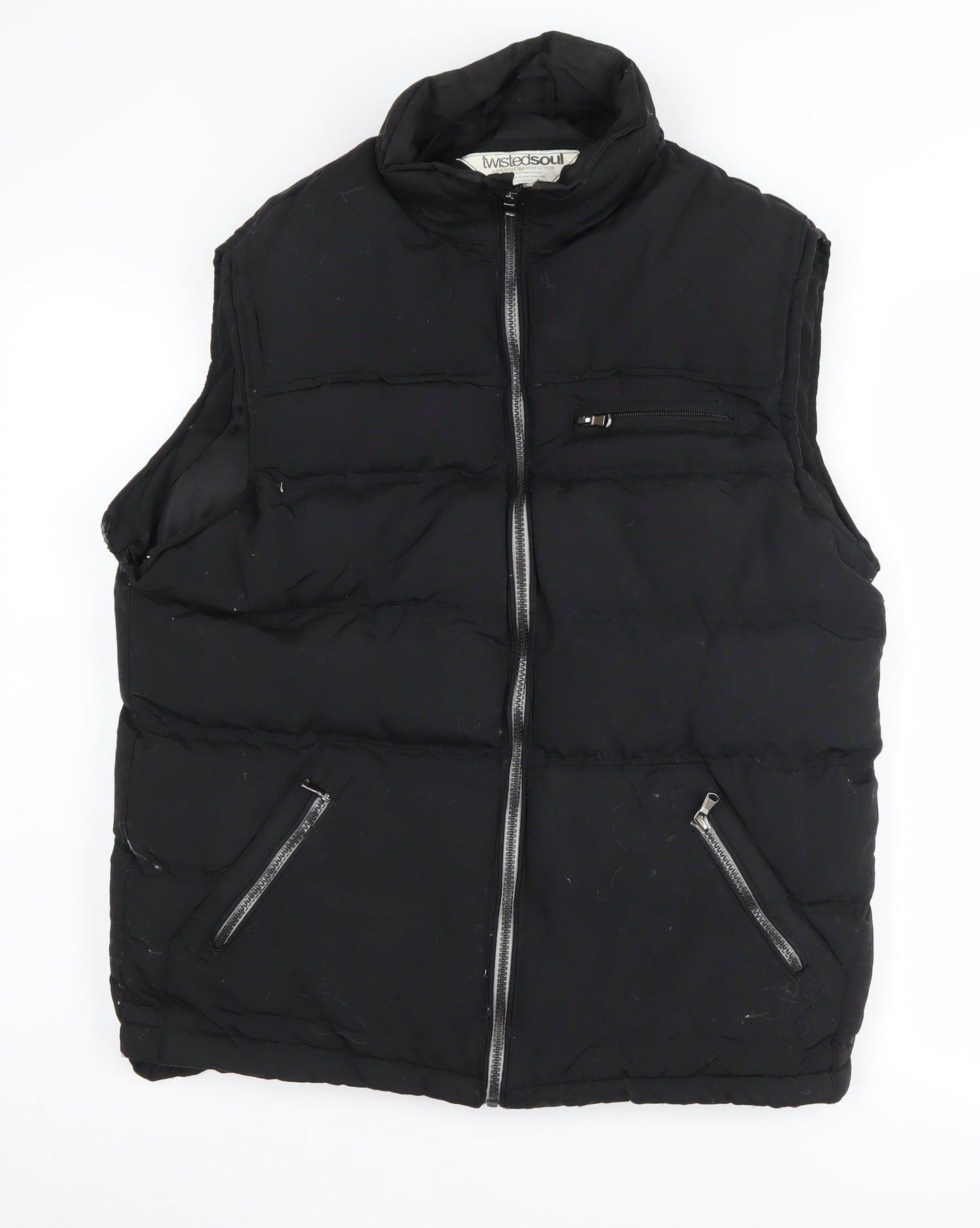 Mens UK Size M Twisted Soul Black Puffer Jacket