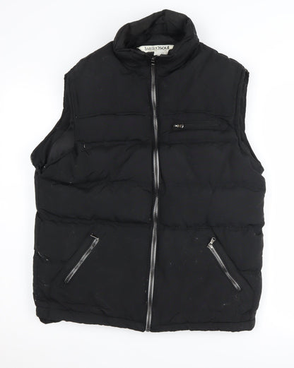 Mens UK Size M Twisted Soul Black Puffer Jacket