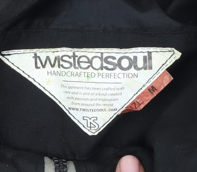 Mens UK Size M Twisted Soul Black Puffer Jacket